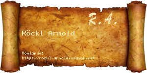 Röckl Arnold névjegykártya